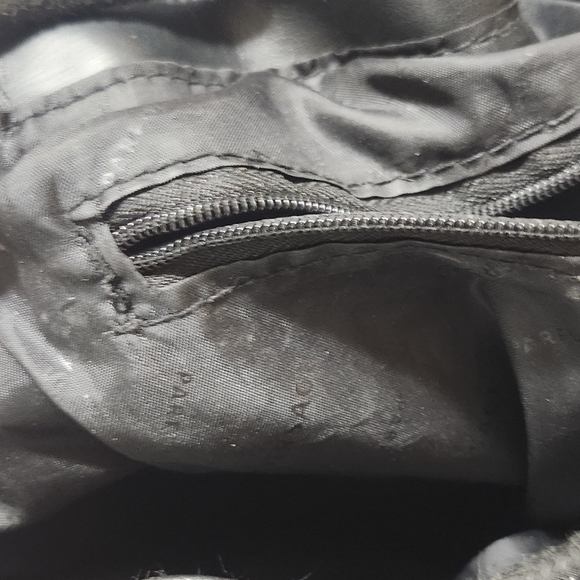 Versace Parfums canvas backpack tote bag black adjustable straps gold hardware - Picture 6 of 9